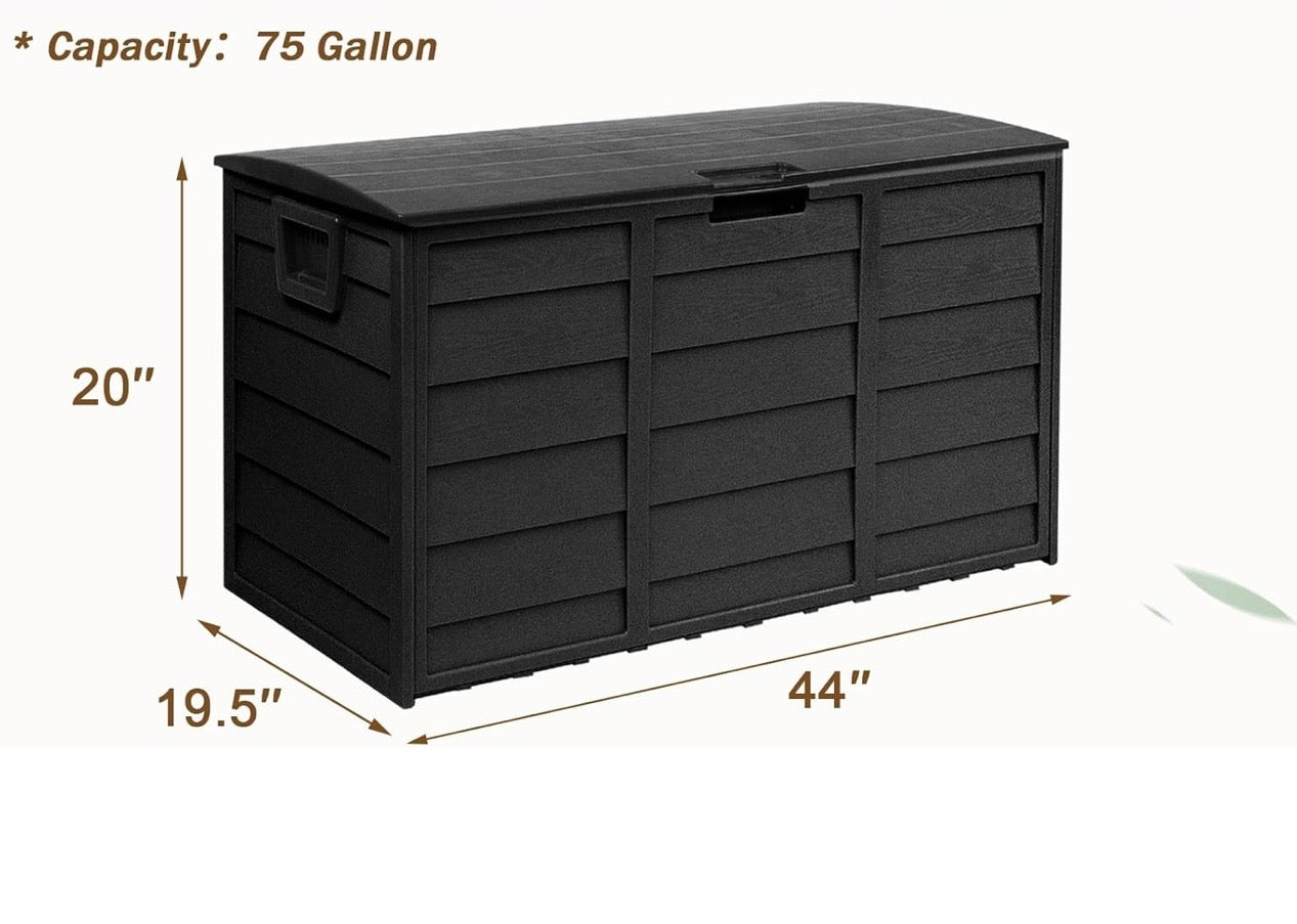 TidyLiving™ Outdoor Storage Box – Lockable, Weather-Resistant (35 / 75 Gallon)