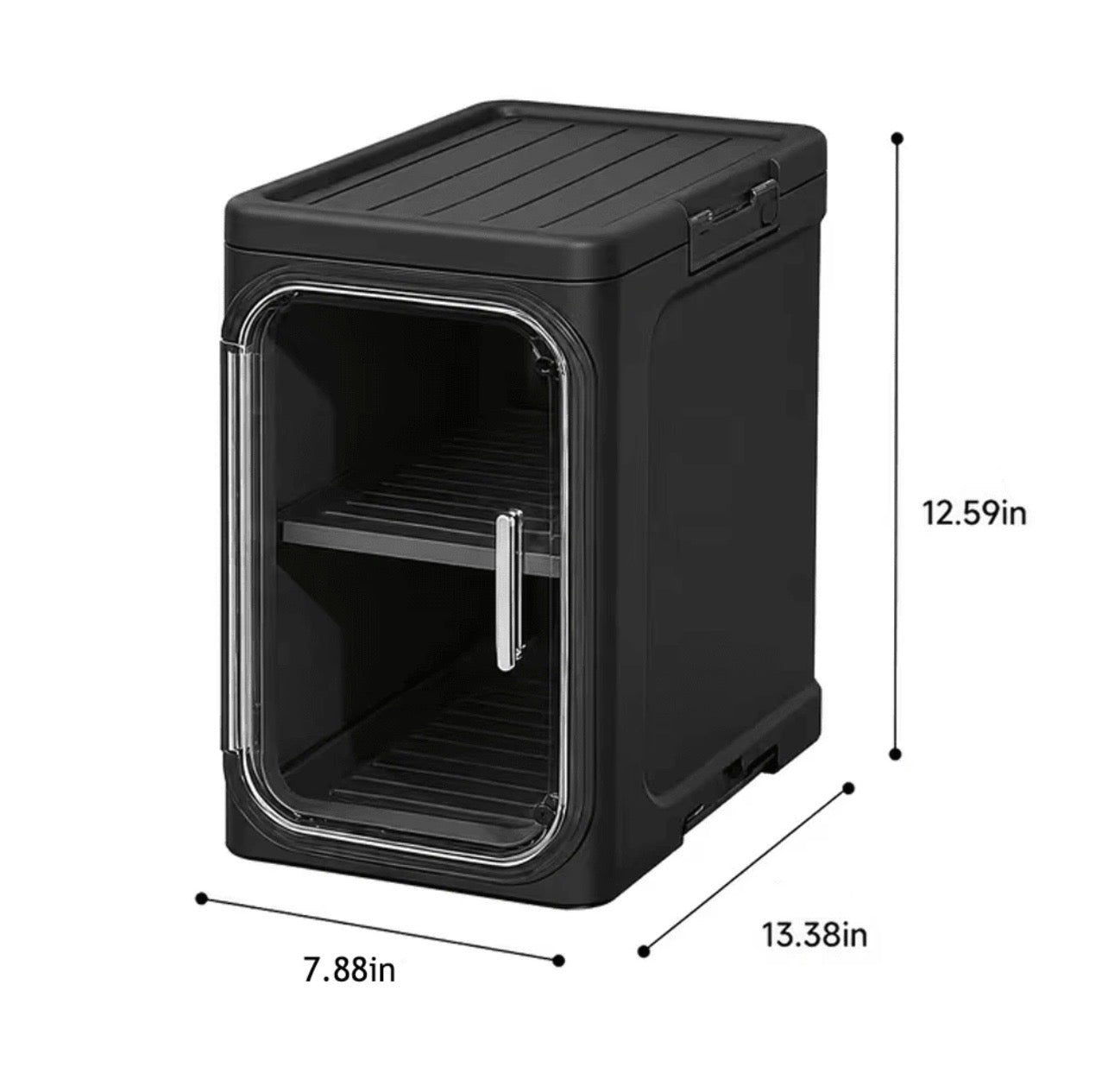 TidyLiving™ Premium Slim Storage Cabinet with Clear Doors & Wheels