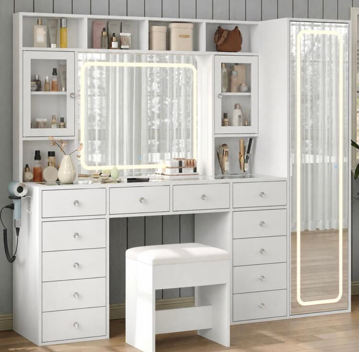 [VARIANT: Glass Cabinets — White]