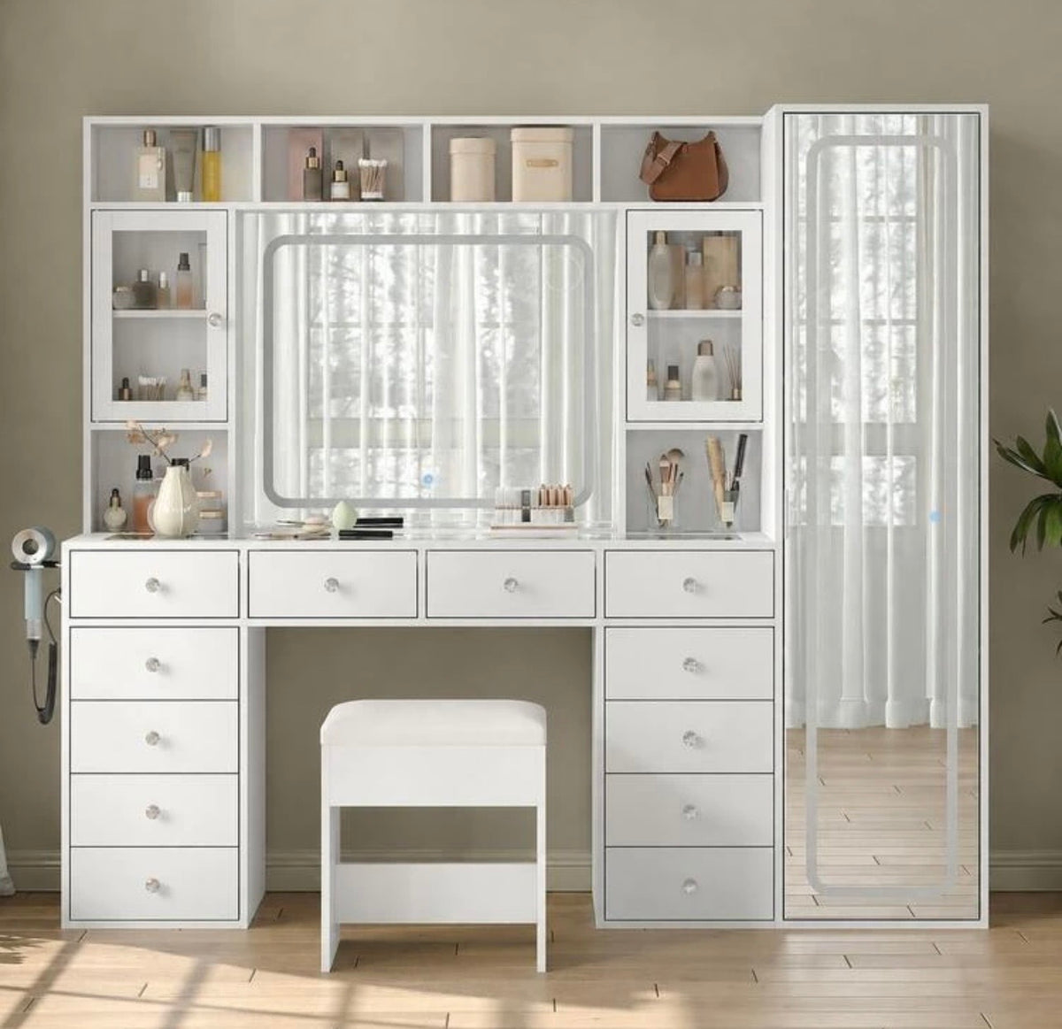 [VARIANT: Glass Cabinets — White]