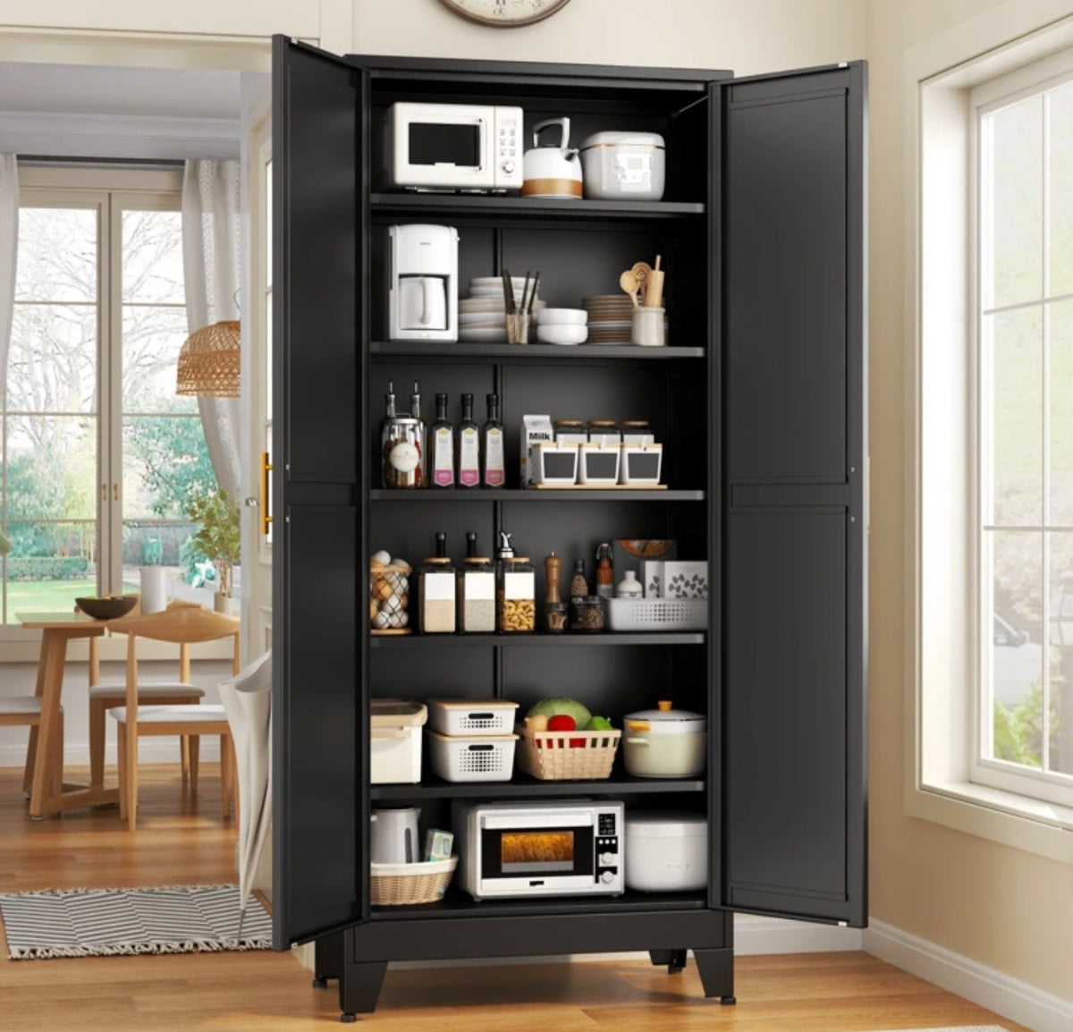 TidyLiving™ Metal Storage Cabinet with Double Doors & Adjustable Shelves