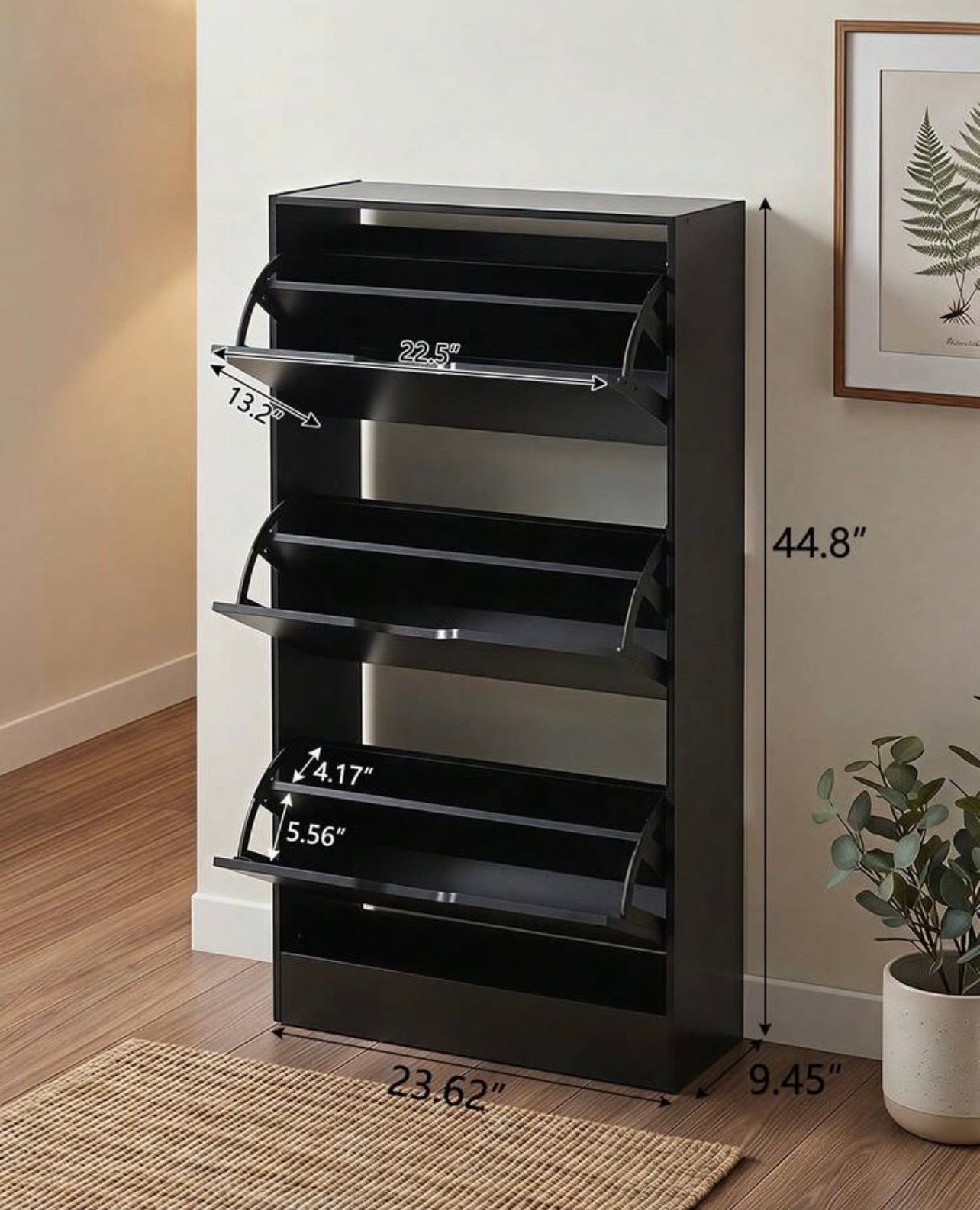 TidyLiving™ Slim Flip-Door Shoe Cabinet