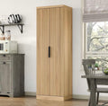 TidyLiving™ 71" Fluted Tall Storage Cabinet with Adjustable Shelves