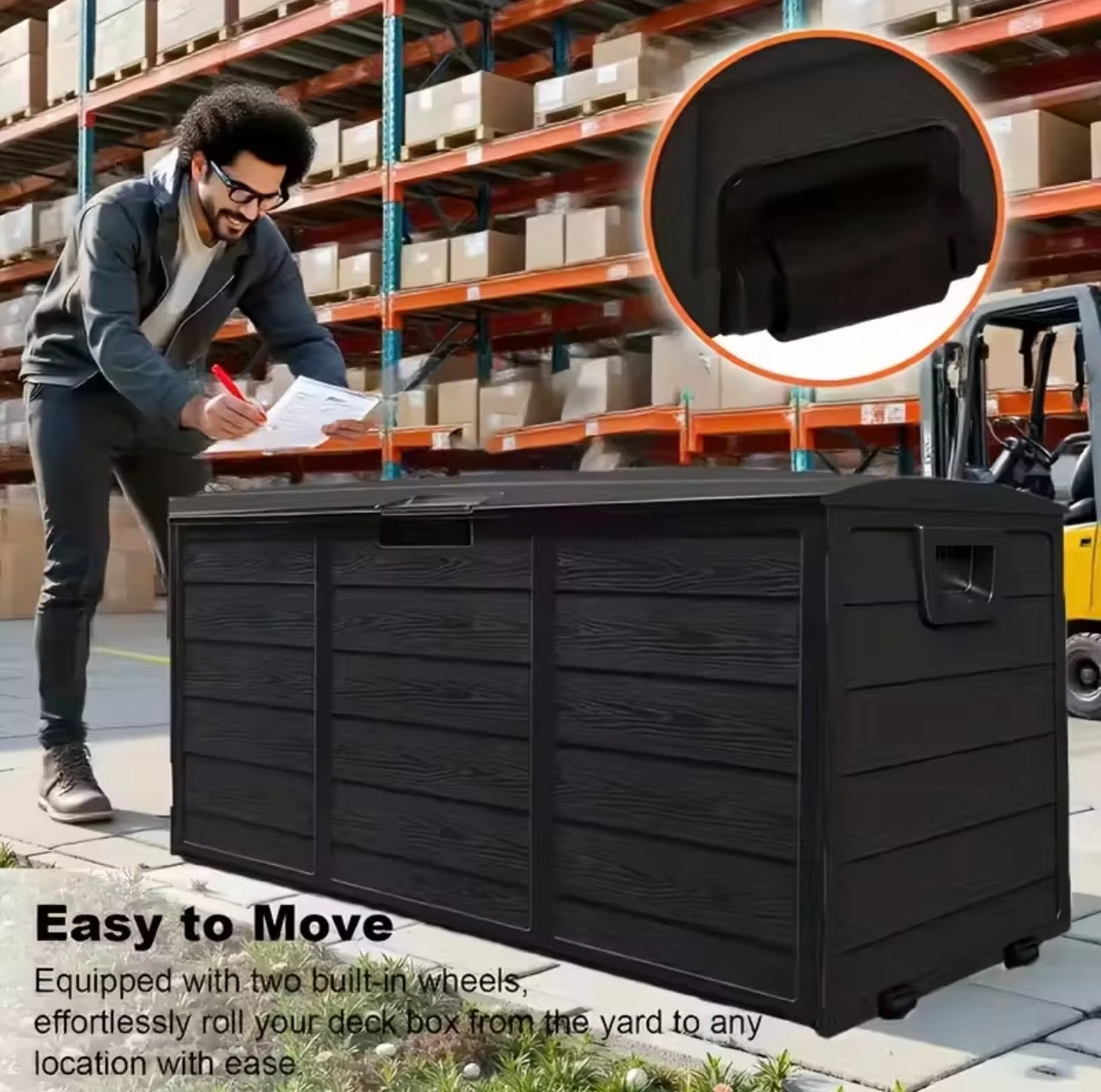 TidyLiving™ Outdoor Storage Box – Lockable, Weather-Resistant (35 / 75 Gallon)