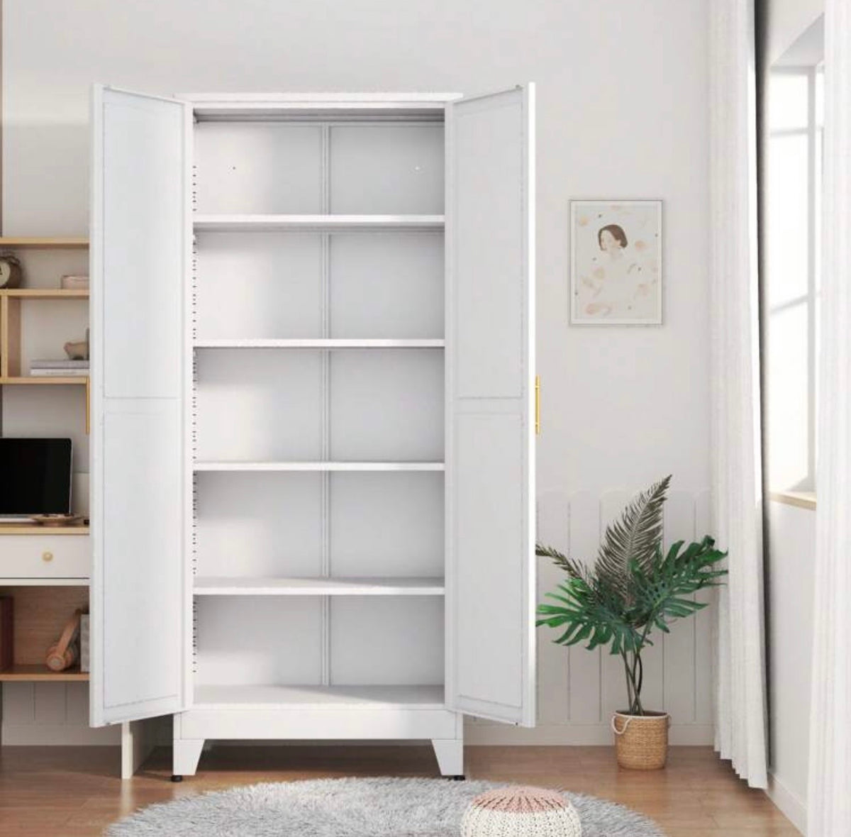 TidyLiving™ Metal Storage Cabinet with Double Doors & Adjustable Shelves