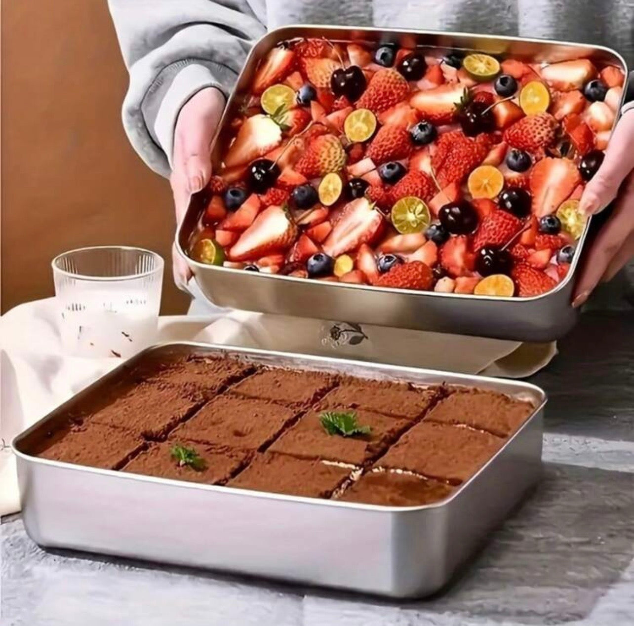 TidyLiving™ Stainless Steel Meal Prep & Food Storage Container Set (3-Piece)