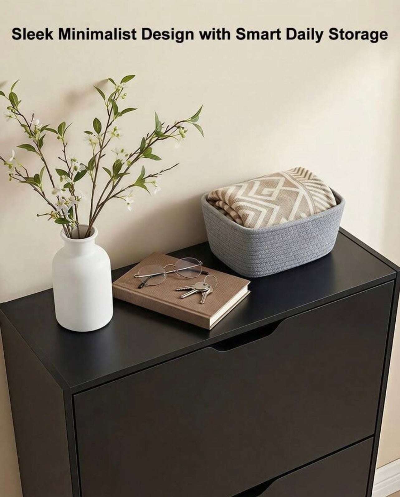 TidyLiving™ Slim Flip-Door Shoe Cabinet