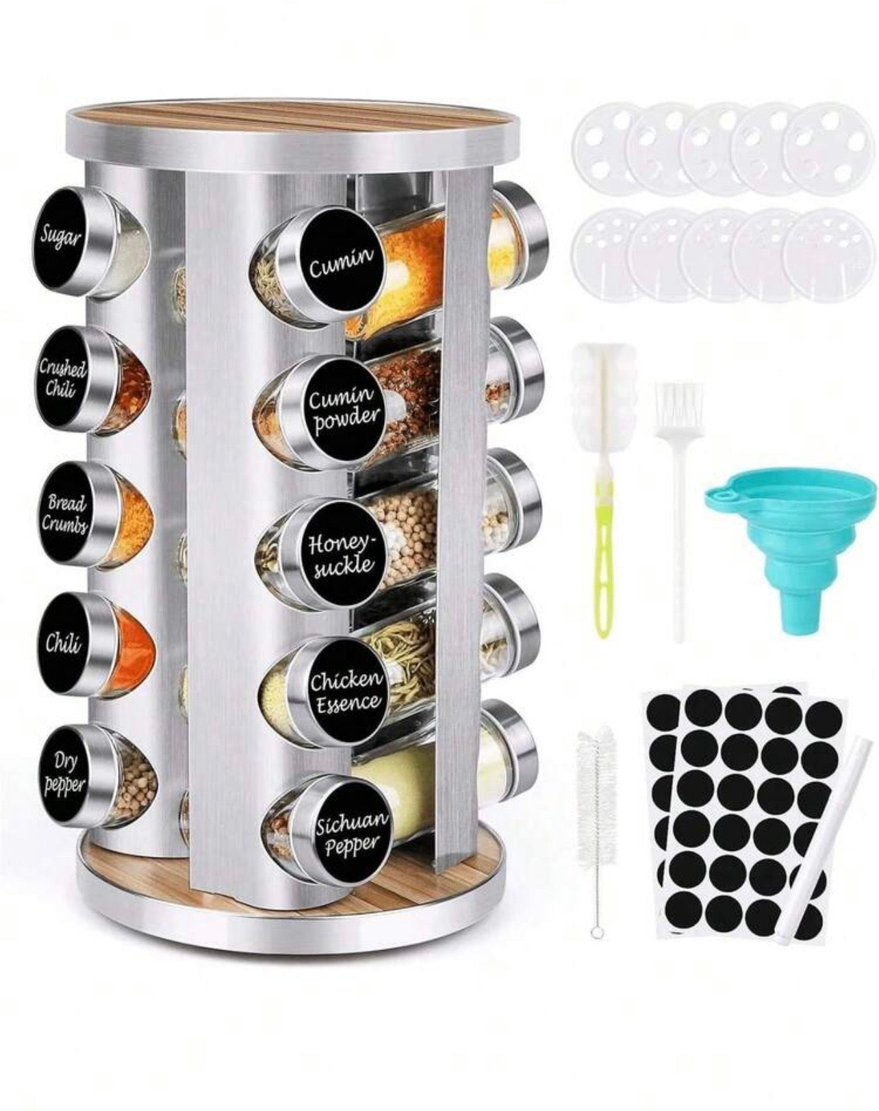 TidyLiving™ 20-Jar Rotating Spice Rack Organizer Set