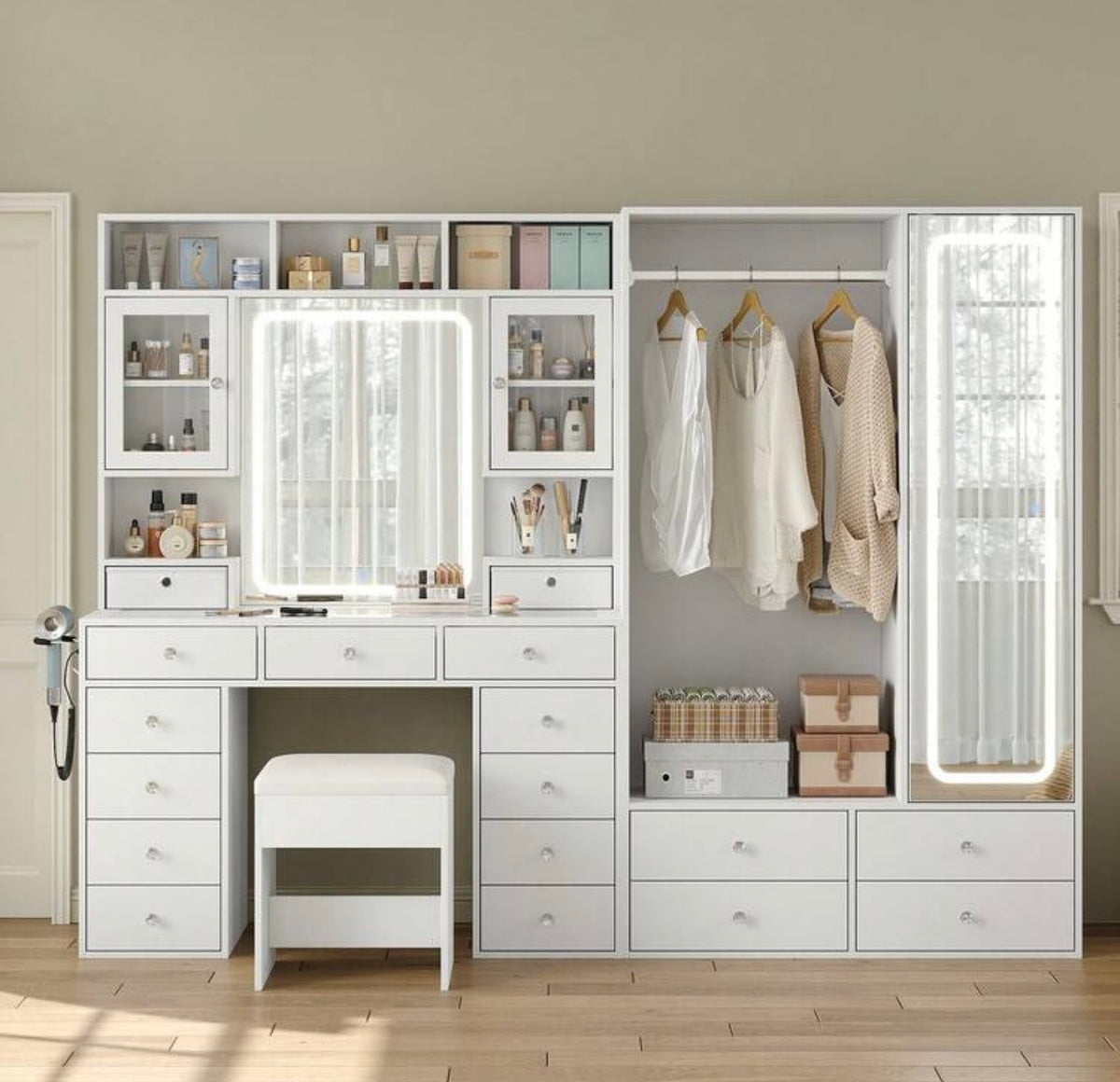 [VARIANT: Wardrobe Storage — White]