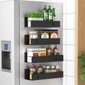 TidyLiving™ Magnetic Spice Organizer (4-Pack) – Heavy-Duty Metal Storage Rack for Fridge & Kitchen