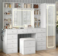 TidyLiving™ Luxury LED Makeup Vanity with Full-Length Mirror & Storage