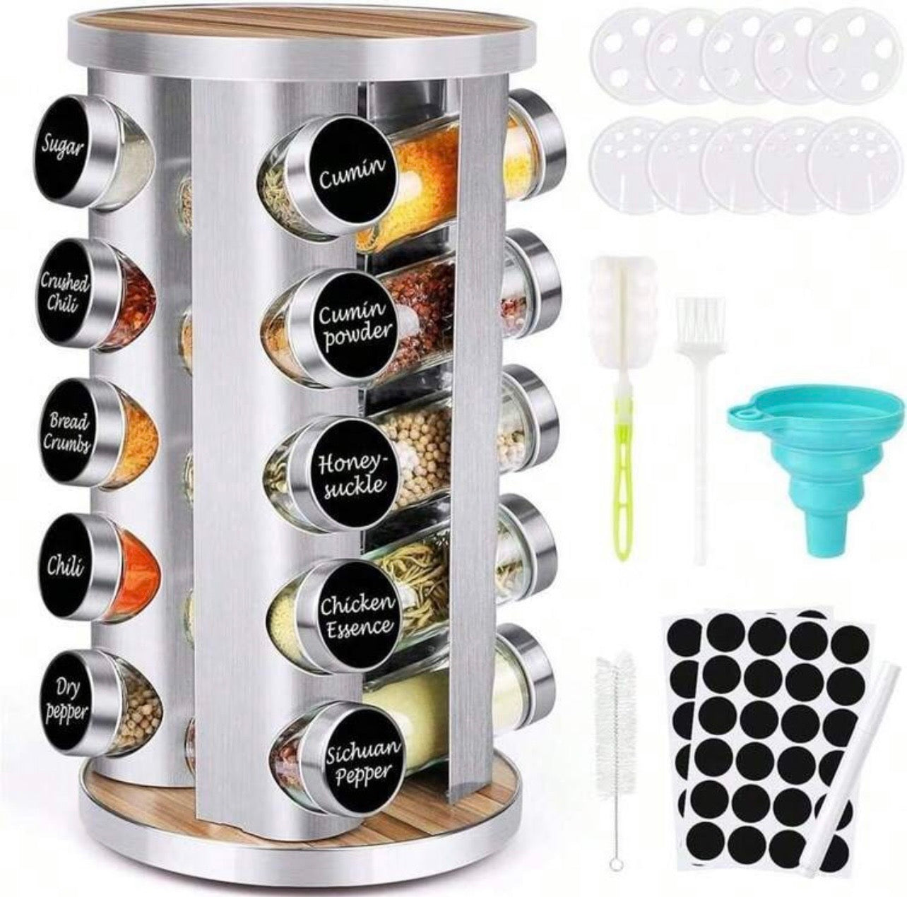 TidyLiving™ 20-Jar Rotating Spice Rack Organizer Set