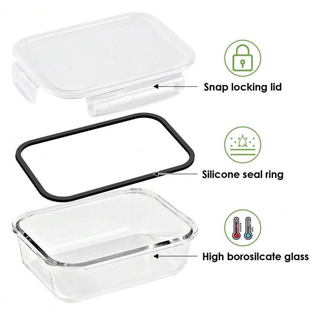 TidyLiving™ 32-Piece Borosilicate Glass Food Storage Container Set