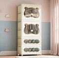 TidyLiving™ Foldable Kids Wardrobe Closet with Storage Cabinets & Hanging Organizer