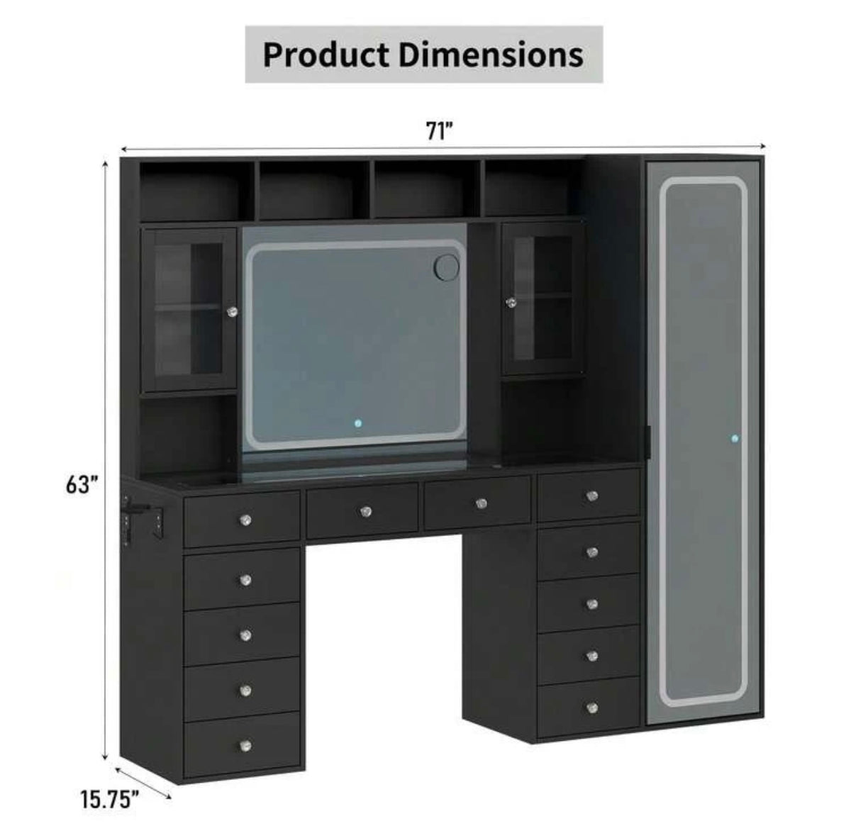 [VARIANT: Glass Cabinets — Black]