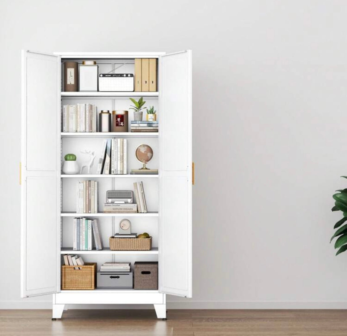 TidyLiving™ Metal Storage Cabinet with Double Doors & Adjustable Shelves