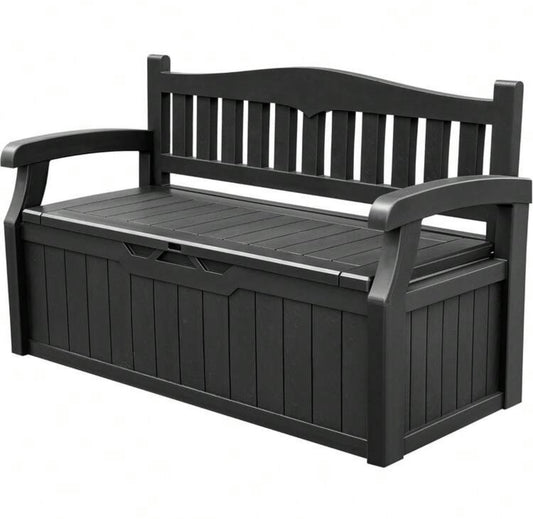 TidyLiving™ Outdoor Storage Bench – 80 Gallon Lockable Patio Storage Seat