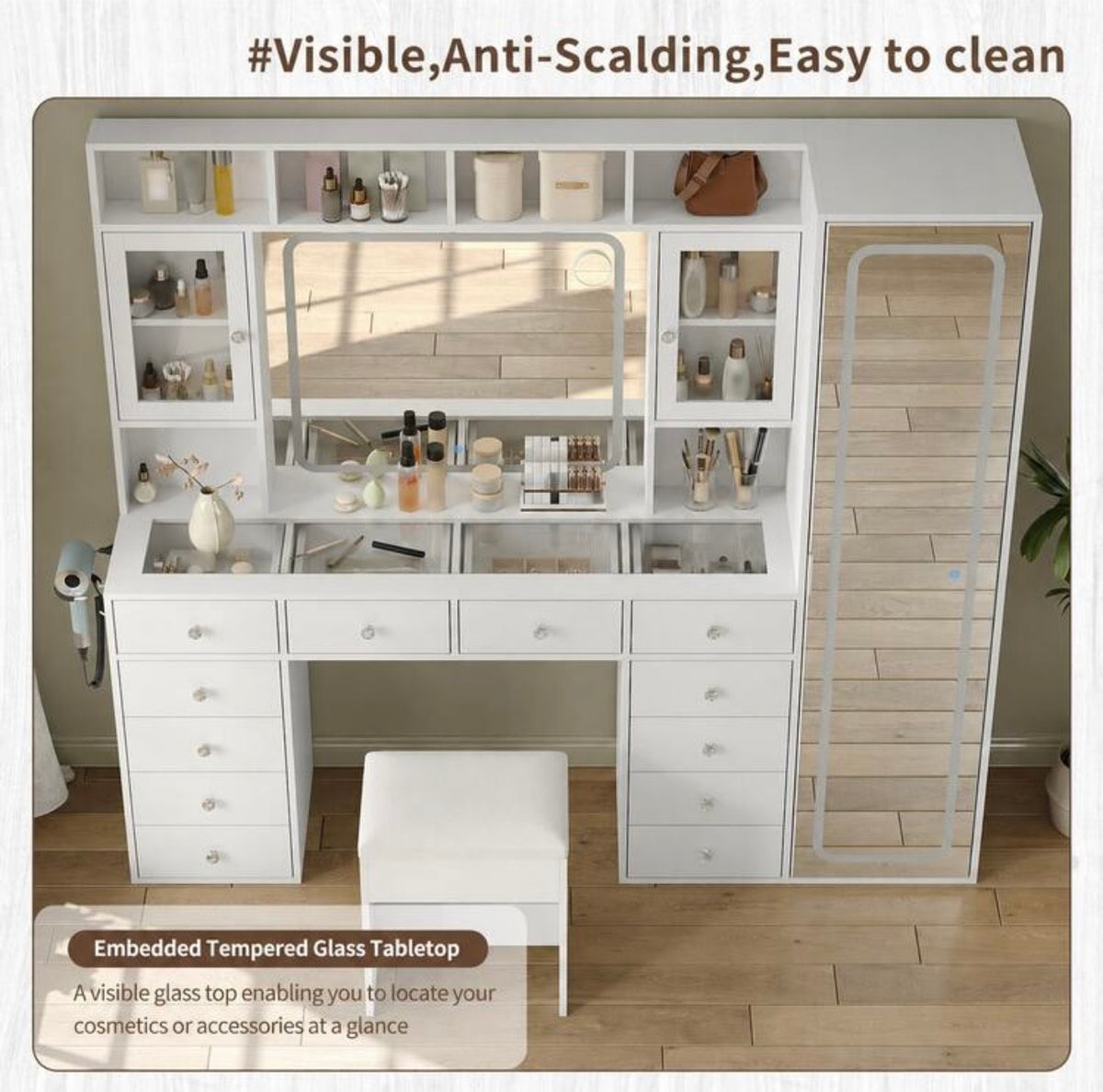 [VARIANT: Glass Cabinets — White]