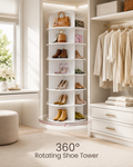 TidyLiving™ 360° Rotating Shoe & Bag Tower