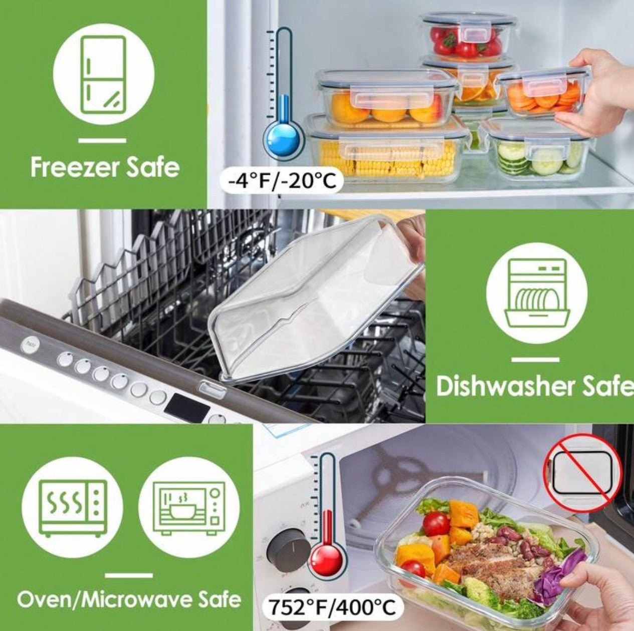 TidyLiving™ 32-Piece Borosilicate Glass Food Storage Container Set