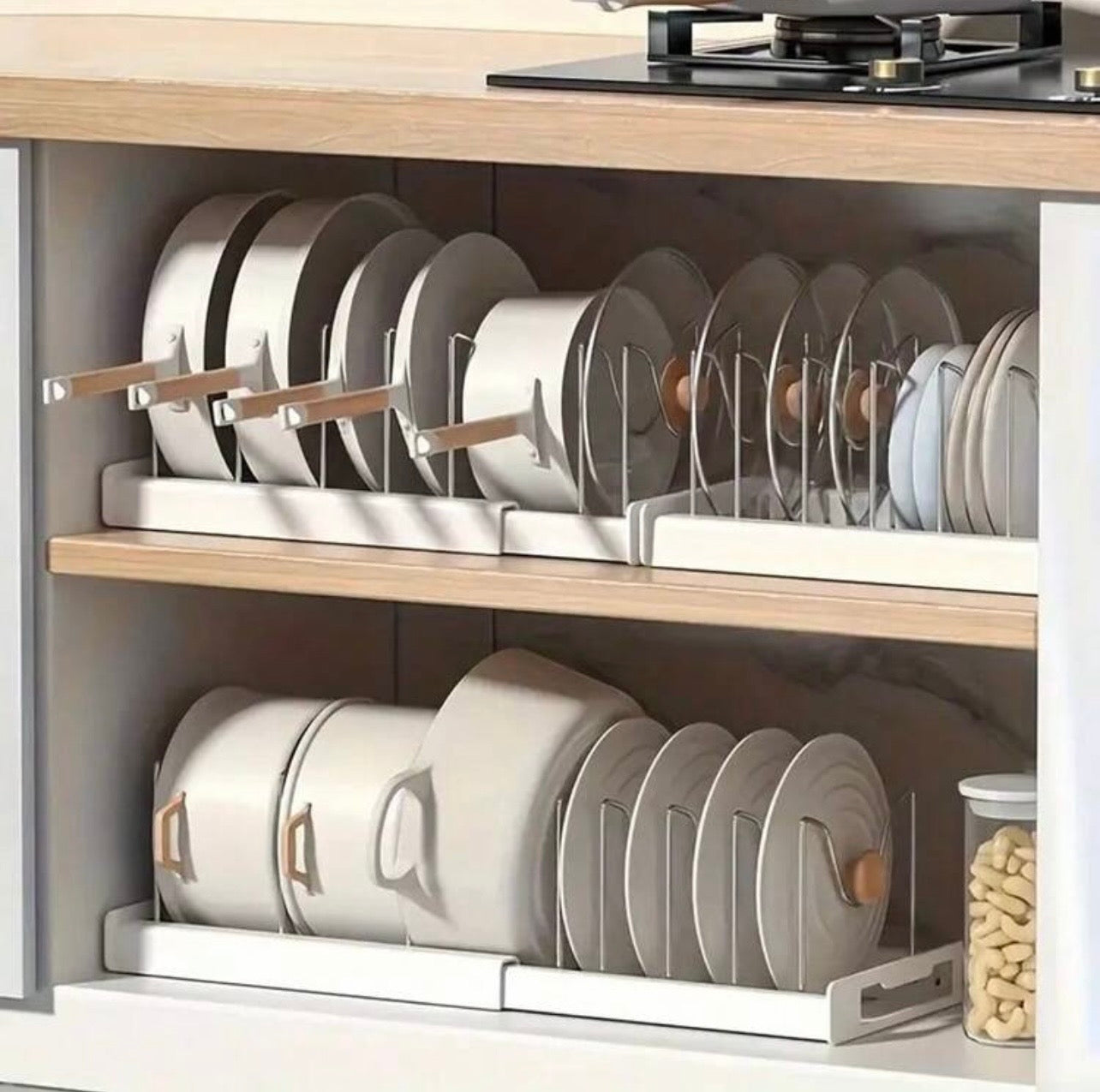 TidyLiving™ Expandable Pot & Lid Organizer Rack