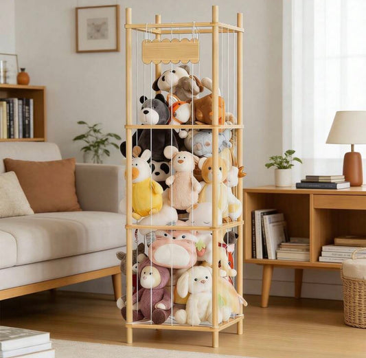 TidyLiving™ Plush Toy Storage Tower – Space-Saving Stuffed Animal Organizer