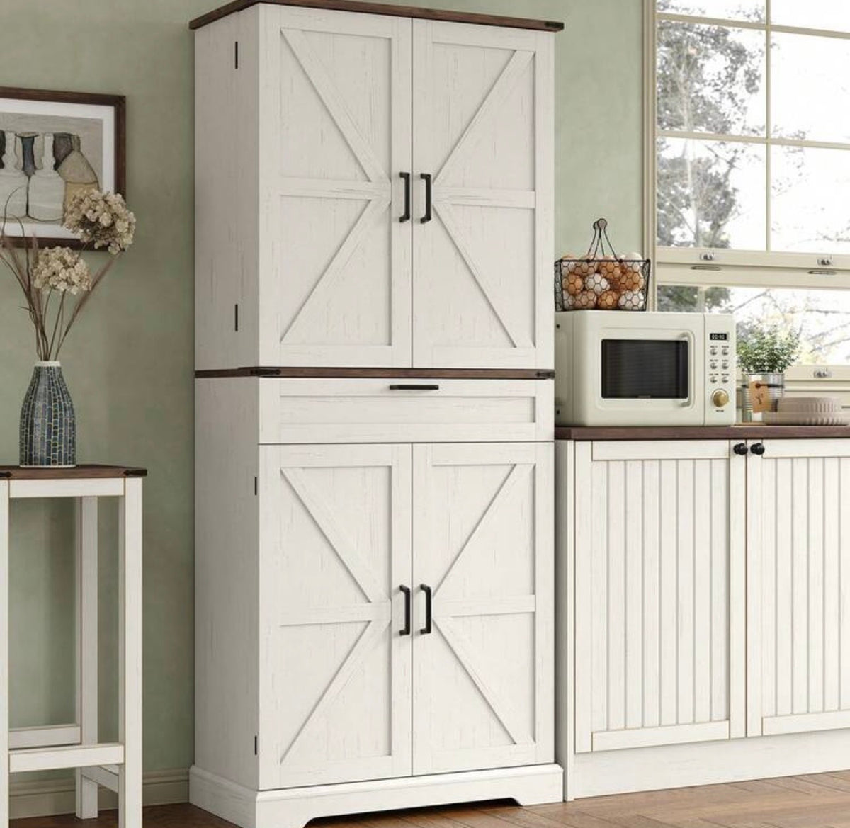 TidyLiving™ 72" Grand Pantry Storage Cabinet with 8 Door Shelves & Drawer