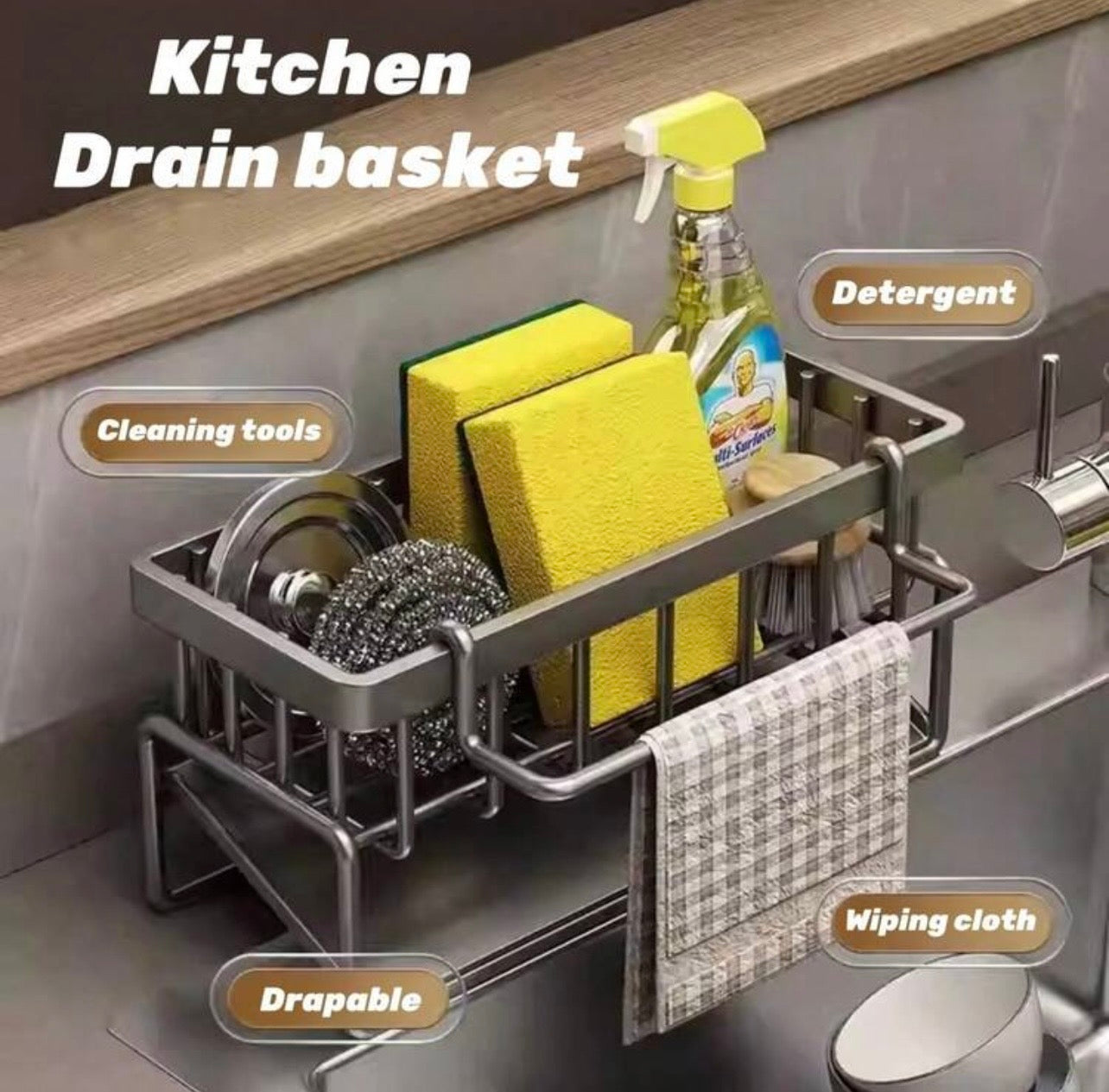 TidyLiving™ SinkSide Pro Kitchen Organizer & Drain Rack