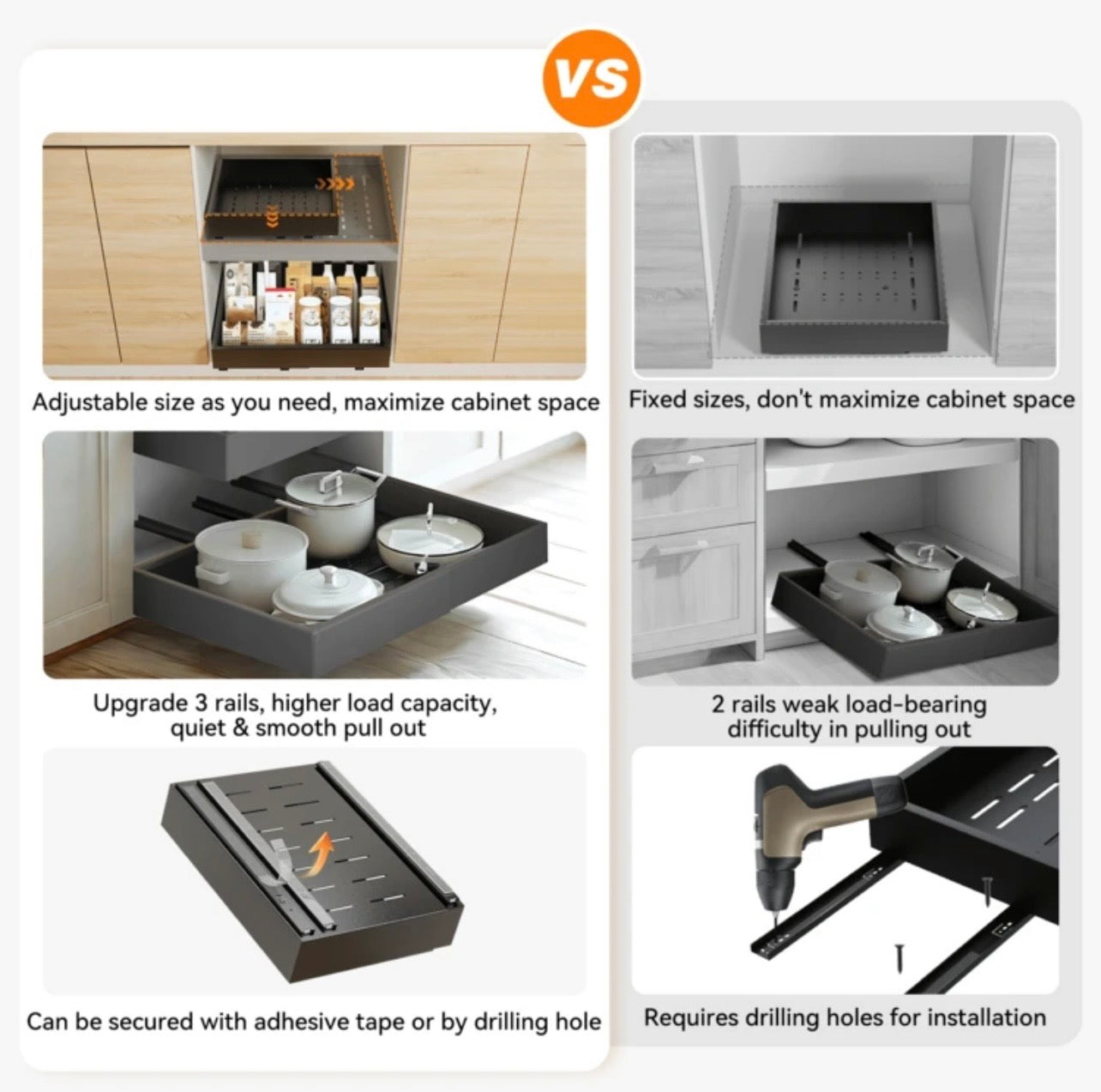 TidyLiving™ Expandable Pull-Out Cabinet Organizer Tray