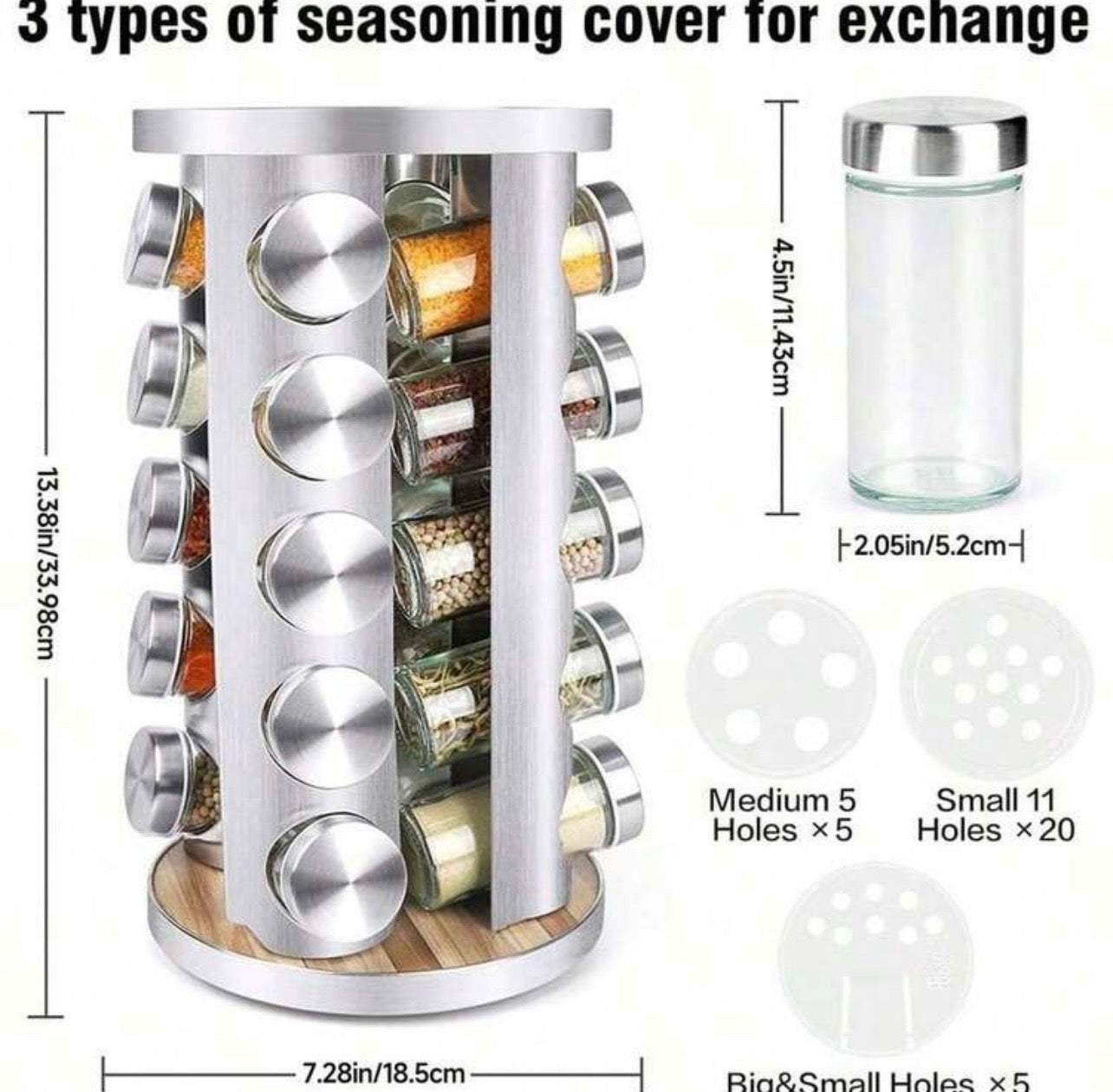 TidyLiving™ 20-Jar Rotating Spice Rack Organizer Set