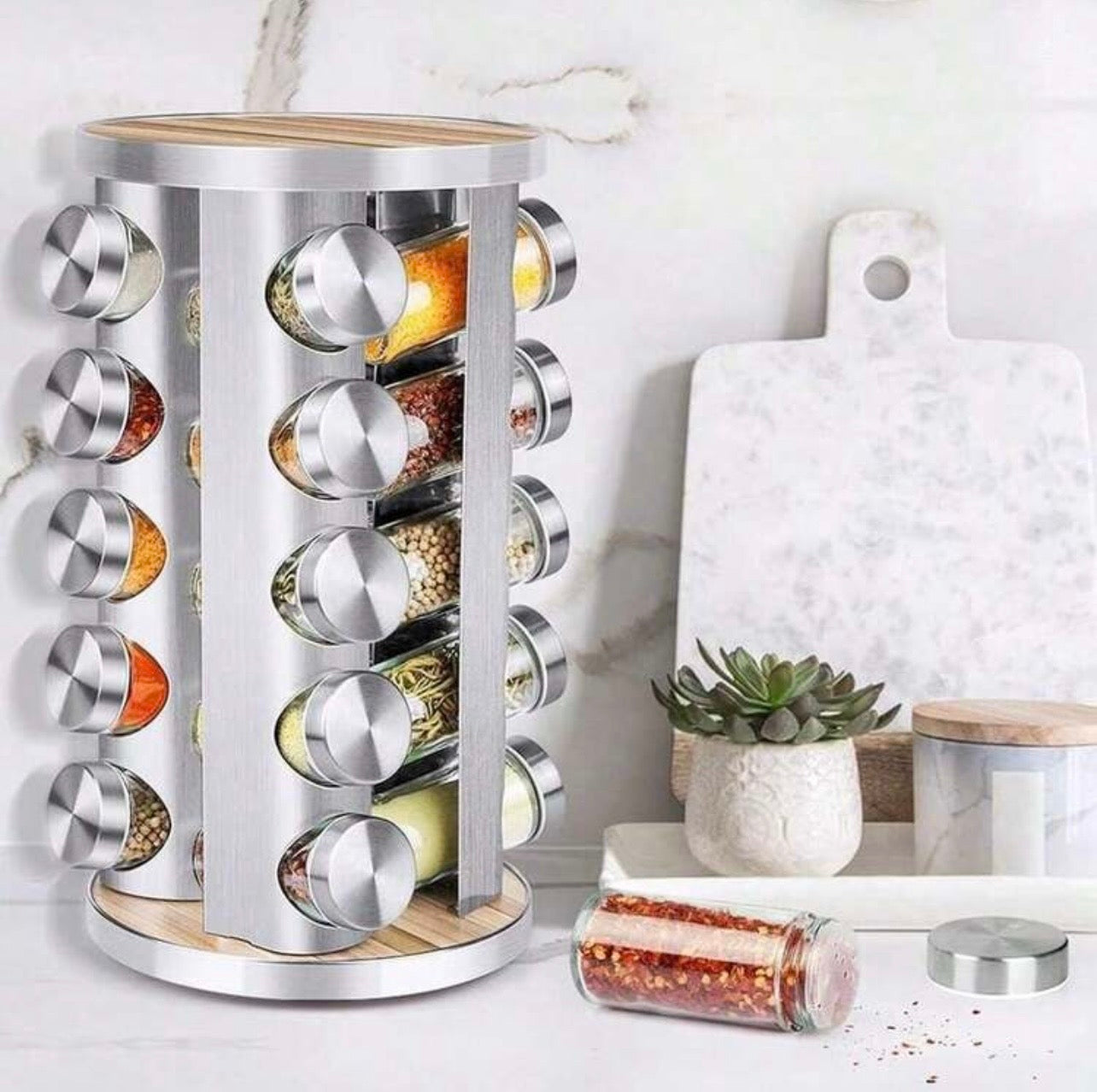 TidyLiving™ 20-Jar Rotating Spice Rack Organizer Set
