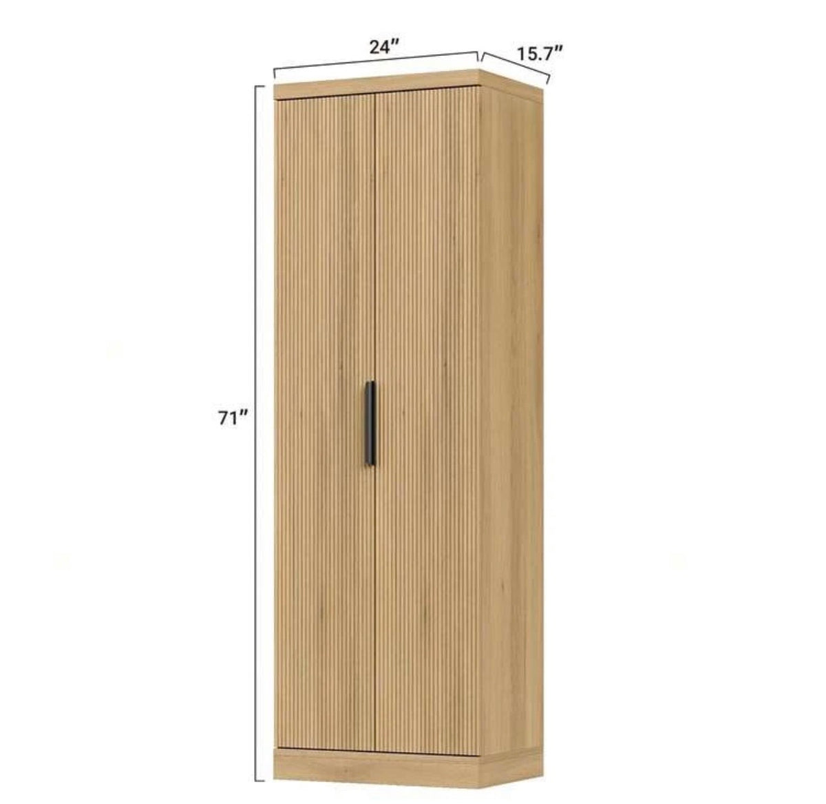 TidyLiving™ 71" Fluted Tall Storage Cabinet with Adjustable Shelves