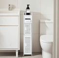 TidyLiving™ Slim Bathroom Storage Cabinet – Narrow Toilet Paper & Bathroom Organizer with Hidden Shelves
