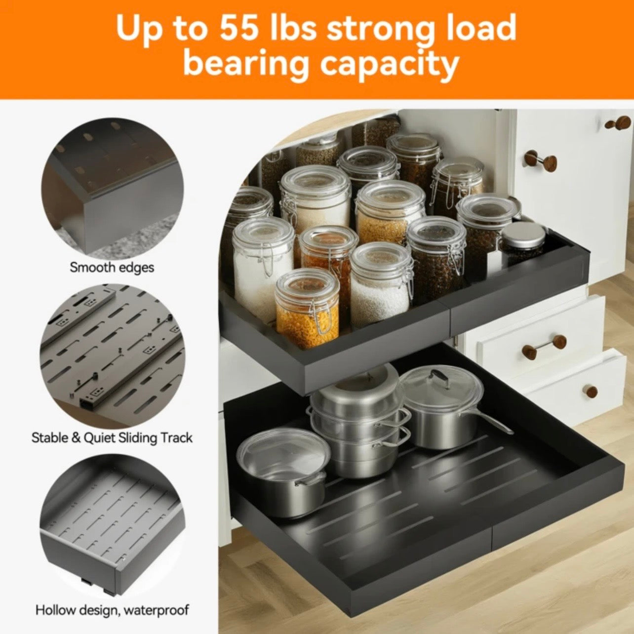 TidyLiving™ Expandable Pull-Out Cabinet Organizer Tray