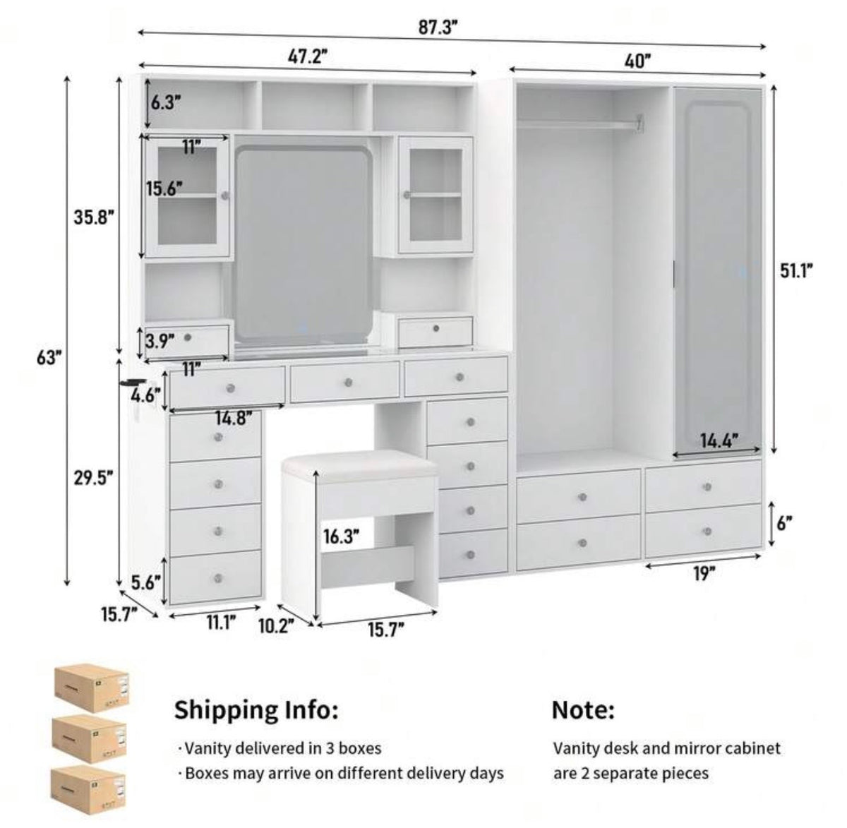 [VARIANT: Wardrobe Storage — White]