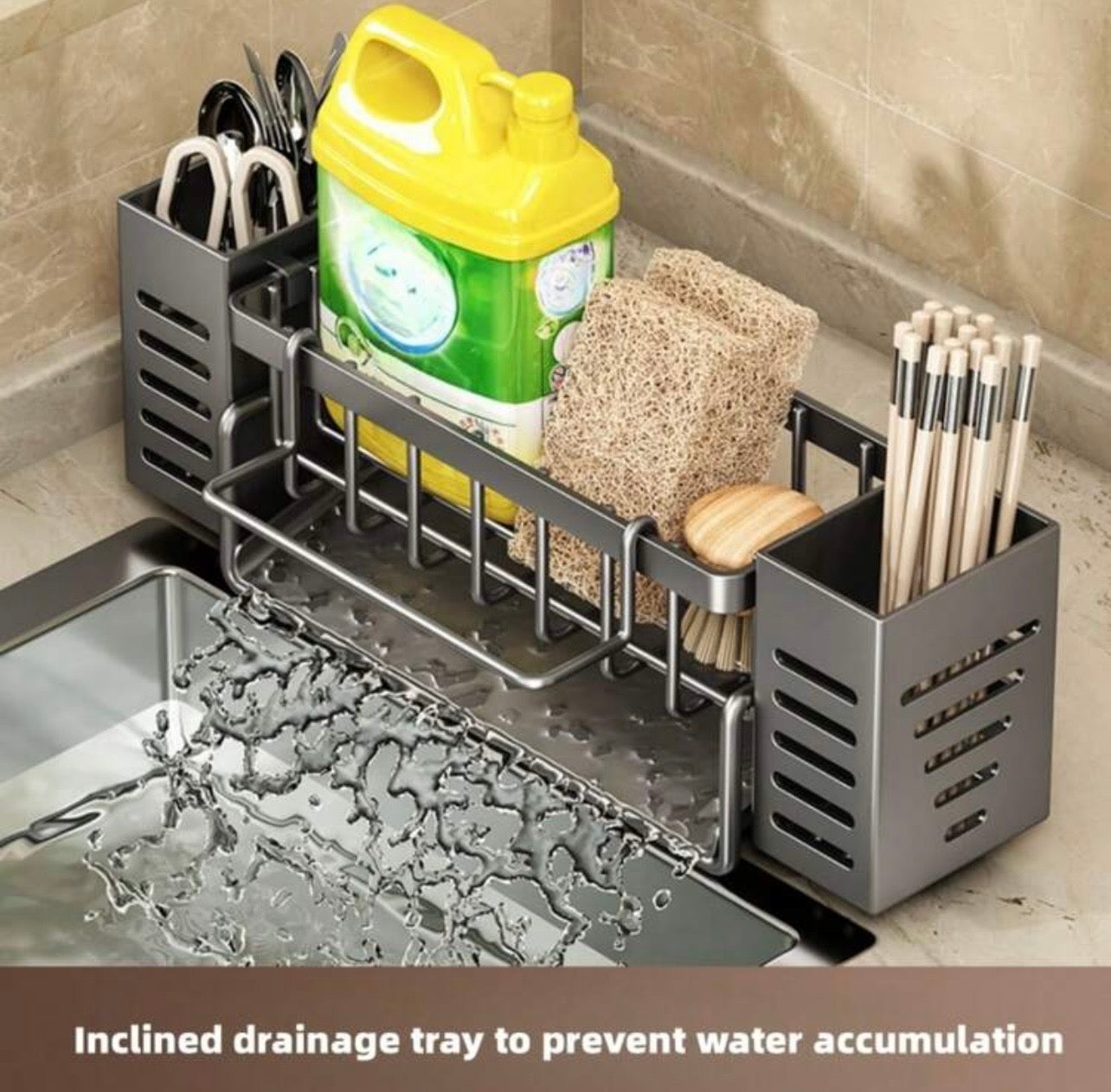 TidyLiving™ SinkSide Pro Kitchen Organizer & Drain Rack