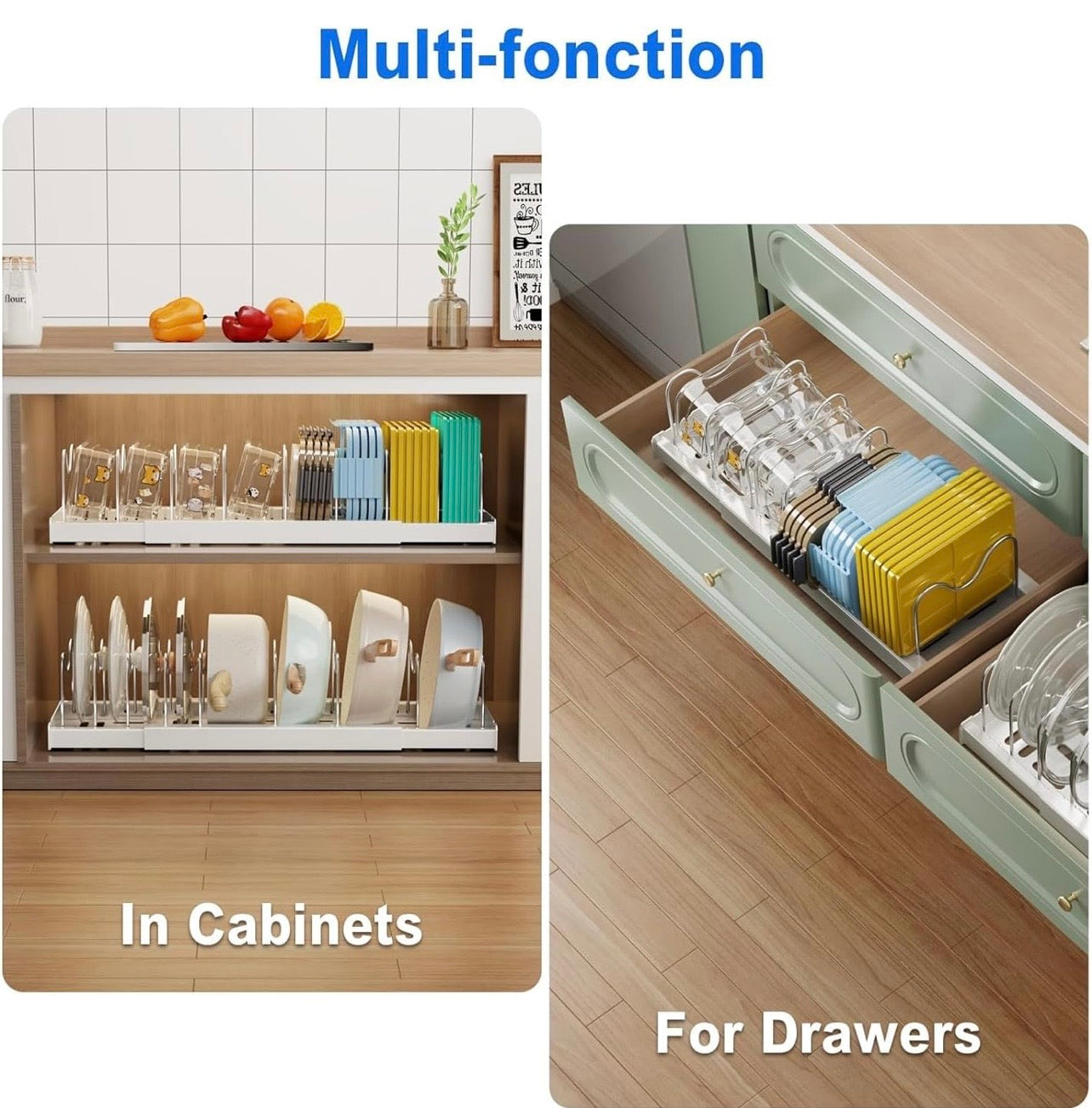 TidyLiving™ Expandable Pot & Lid Organizer Rack