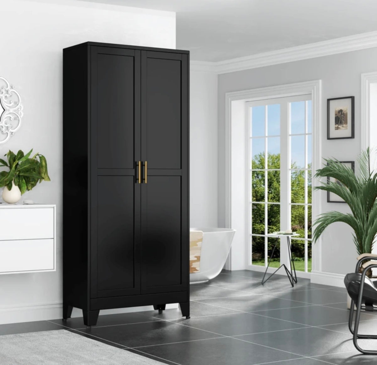 TidyLiving™ Metal Storage Cabinet with Double Doors & Adjustable Shelves