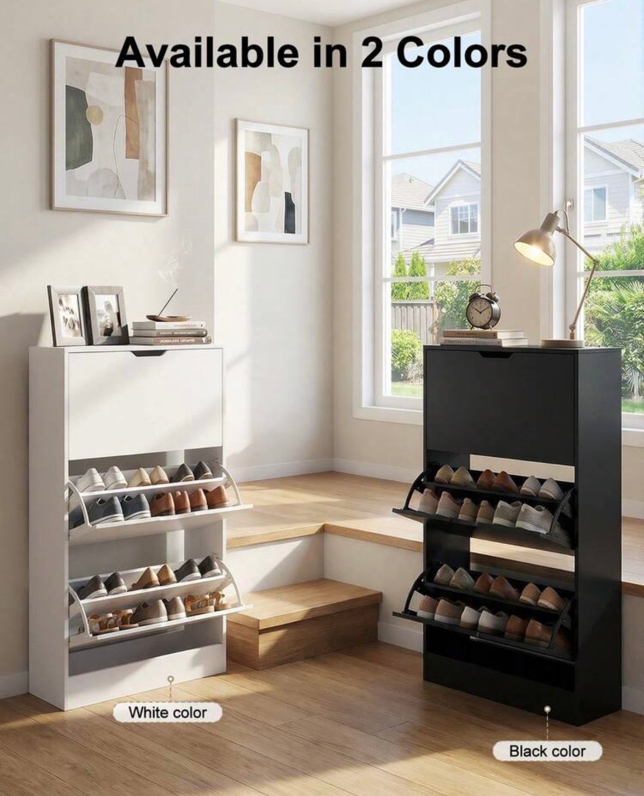 TidyLiving™ Slim Flip-Door Shoe Cabinet
