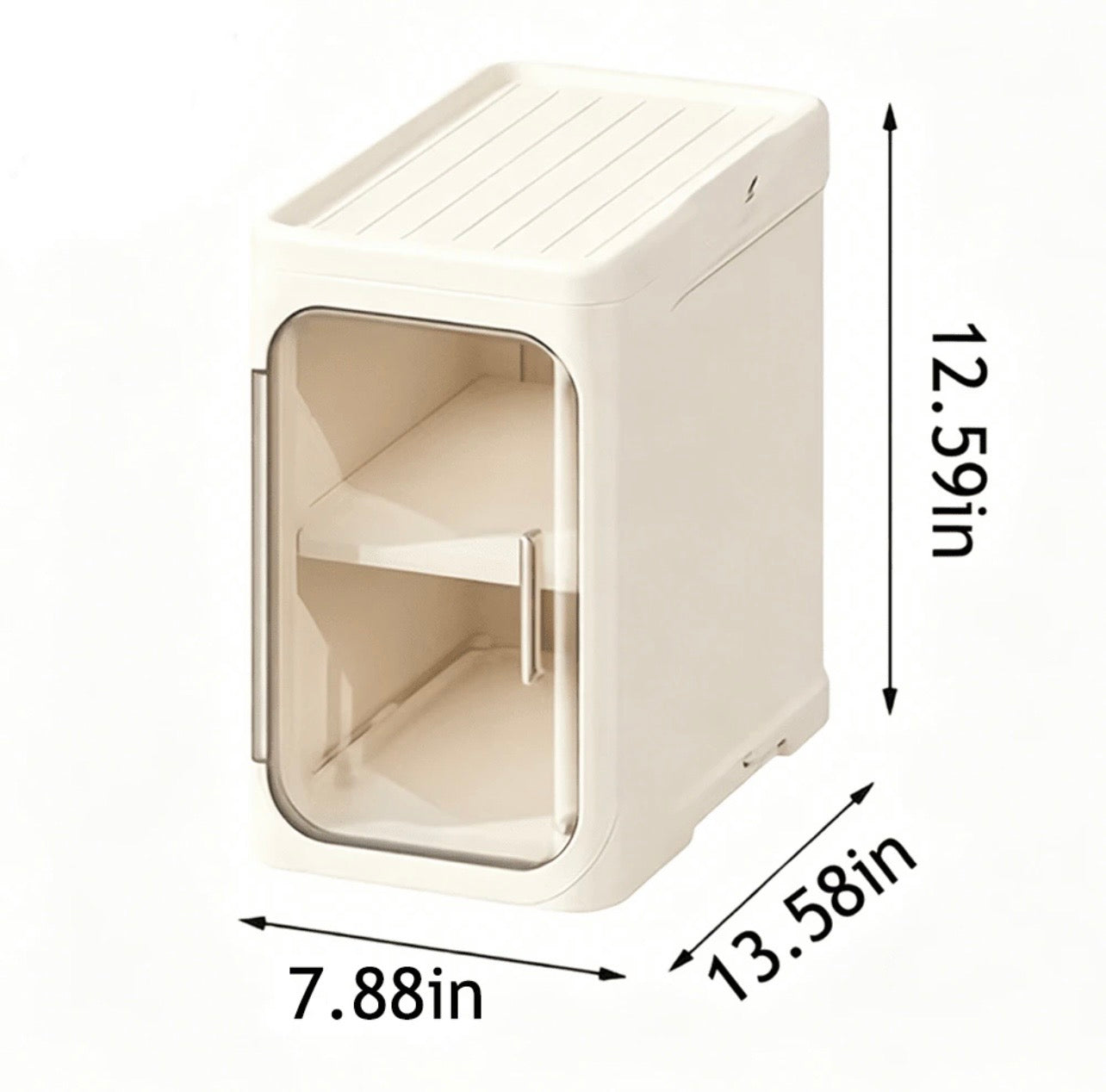 TidyLiving™ Premium Slim Storage Cabinet with Clear Doors & Wheels