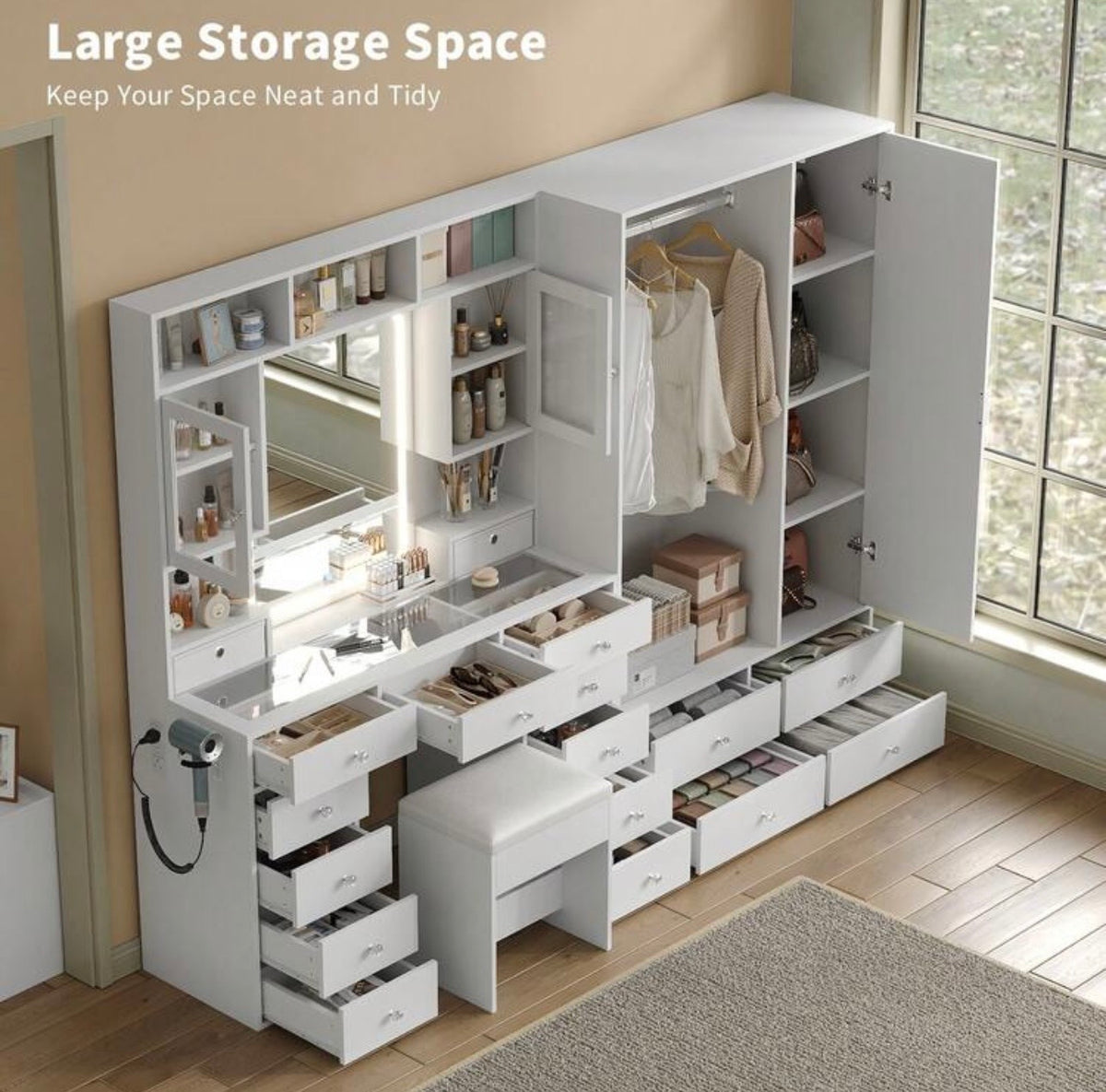 [VARIANT: Wardrobe Storage — White]
