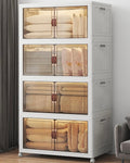 TidyLiving™ Premium Storage Cabinet — Foldable Organizer With Doors & Wheels