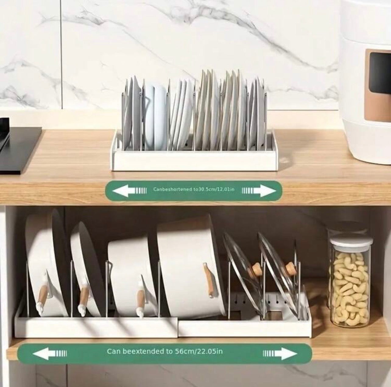 TidyLiving™ Expandable Pot & Lid Organizer Rack