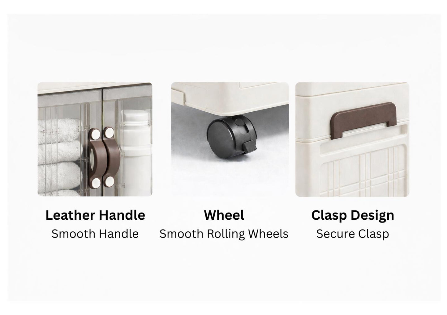 TidyLiving™ Extra Large Foldable Storage Cabinet – Stackable Organizer with Doors & Wheels
