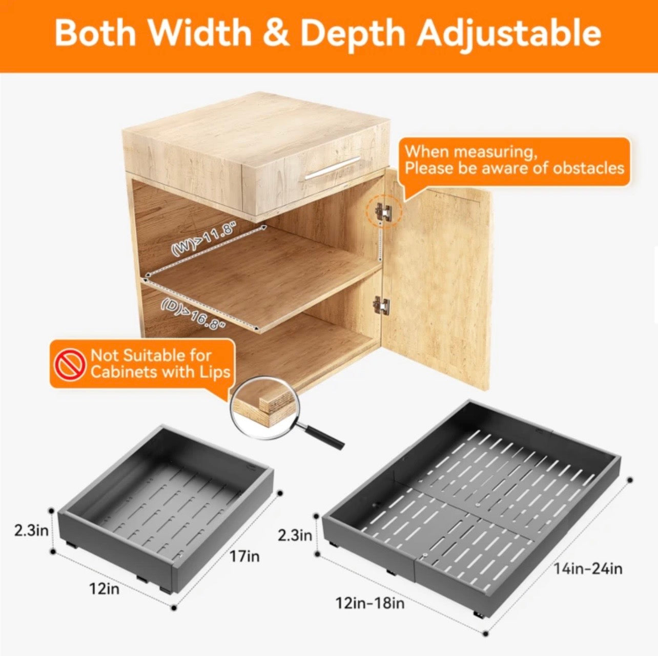 TidyLiving™ Expandable Pull-Out Cabinet Organizer Tray