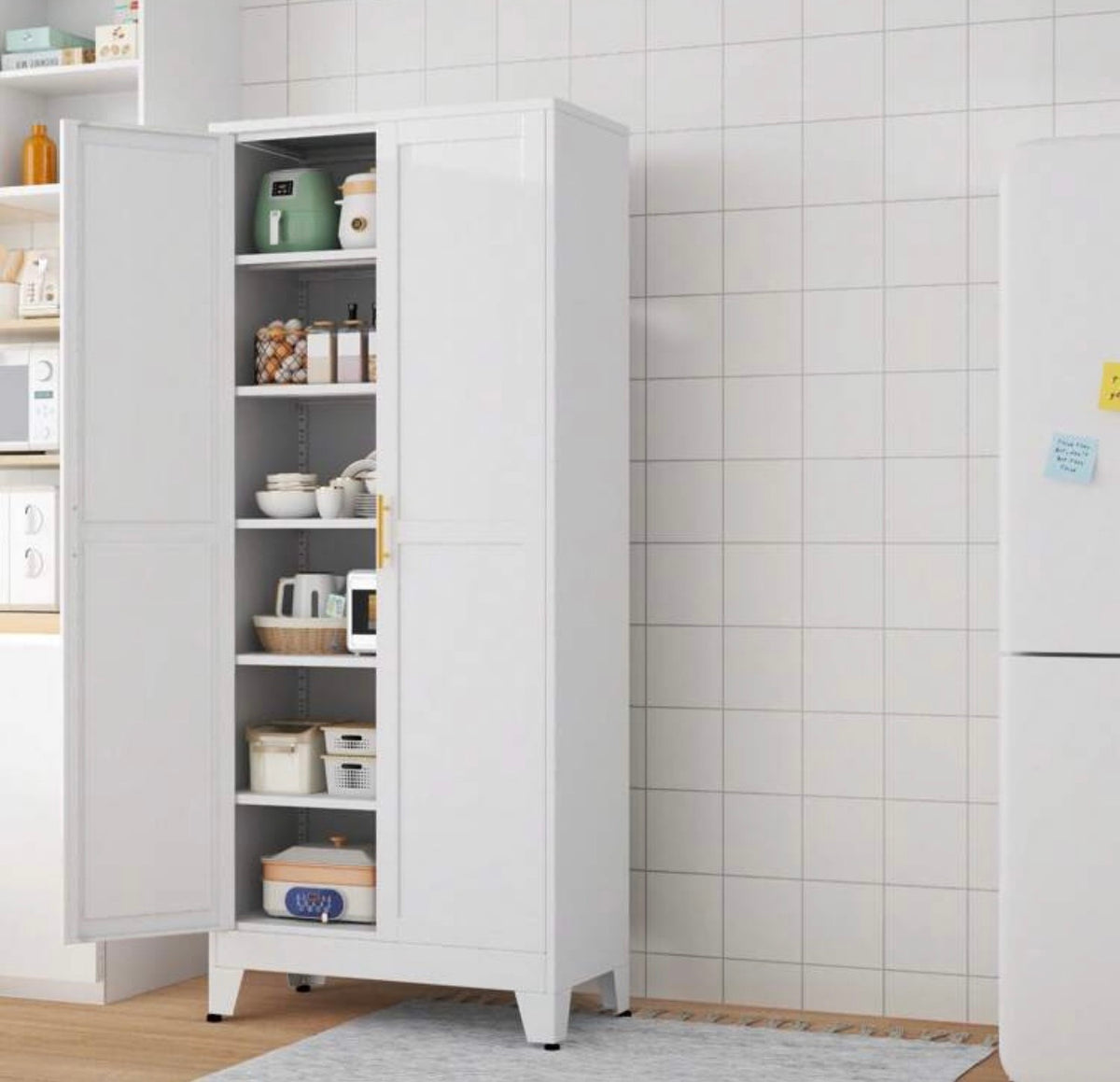 TidyLiving™ Metal Storage Cabinet with Double Doors & Adjustable Shelves