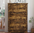 TidyLiving™ Rustic Flip-Door Shoe Storage Cabinet – Space Saving Entryway Organizer