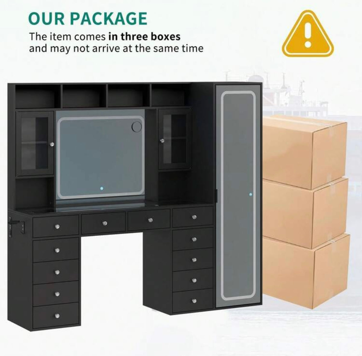 [VARIANT: Glass Cabinets — Black]