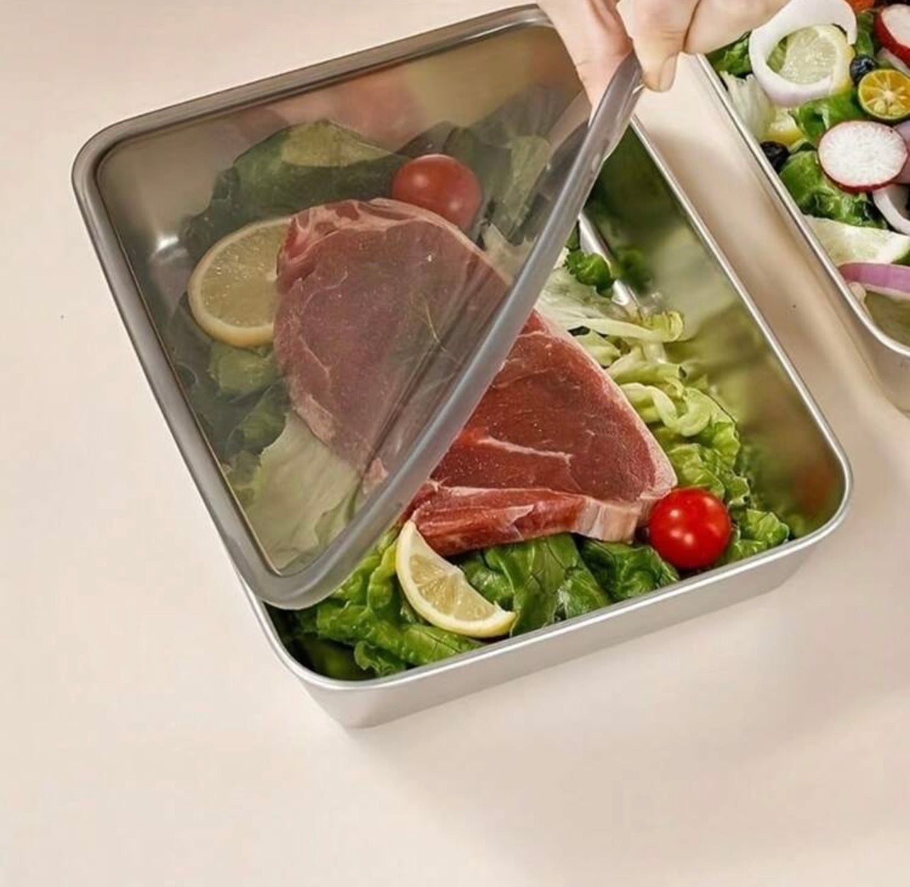 TidyLiving™ Stainless Steel Meal Prep & Food Storage Container Set (3-Piece)