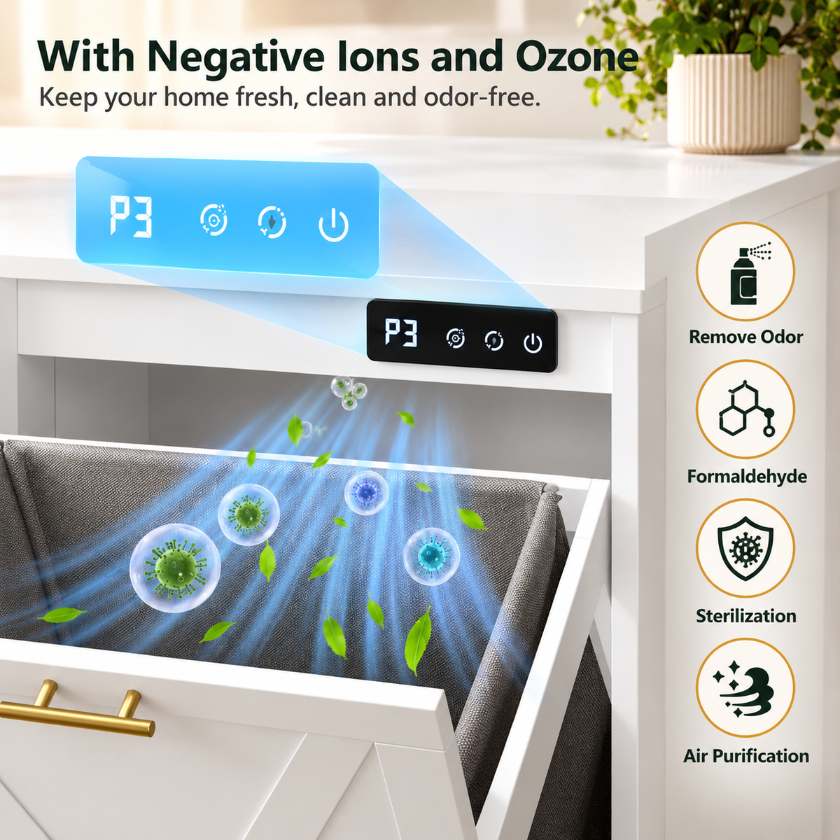 TidyLiving™ Double Tilt-Out Trash Can Cabinet with Concealed Storage